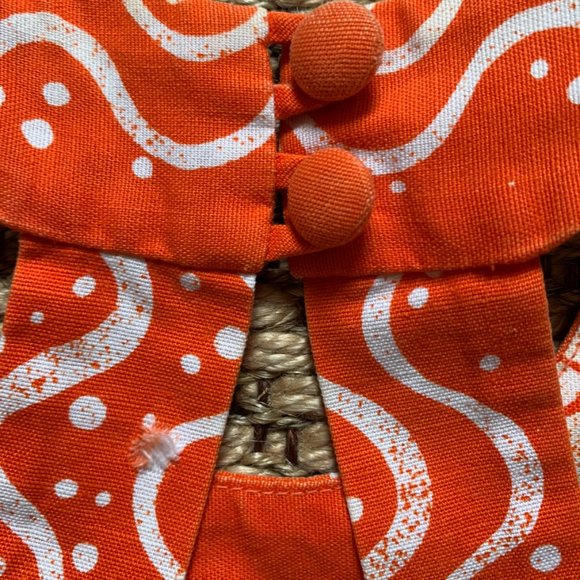 Vintage 60s Halter Orange Mini Dress - Picture 6 of 7